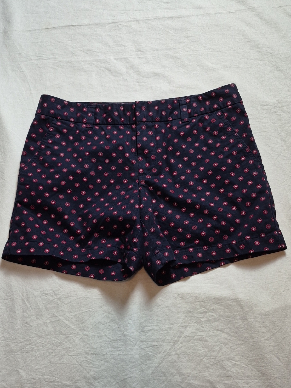 Tommy Hilfiger Navy Shorts with Pink Floral Dot Print
